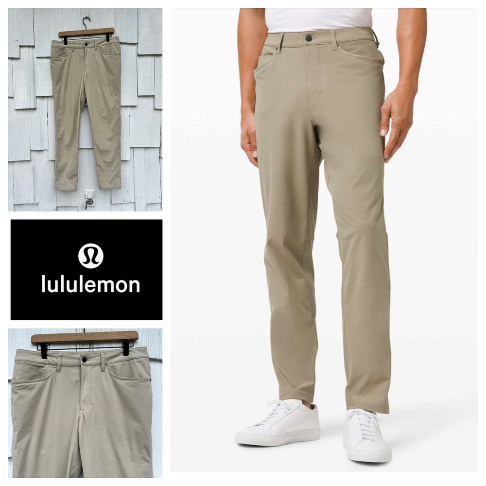 Lululemon ABC Pant Relaxed Warpstreme Tofino Sand Mens 32x29‎ M5949S Khaki Tan